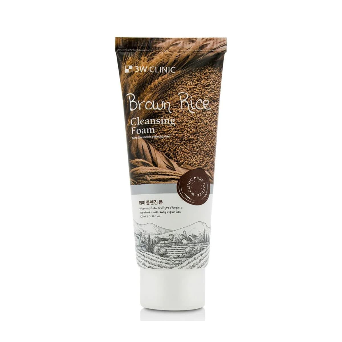 3W Clinic Brown Rice Cleansing Foam