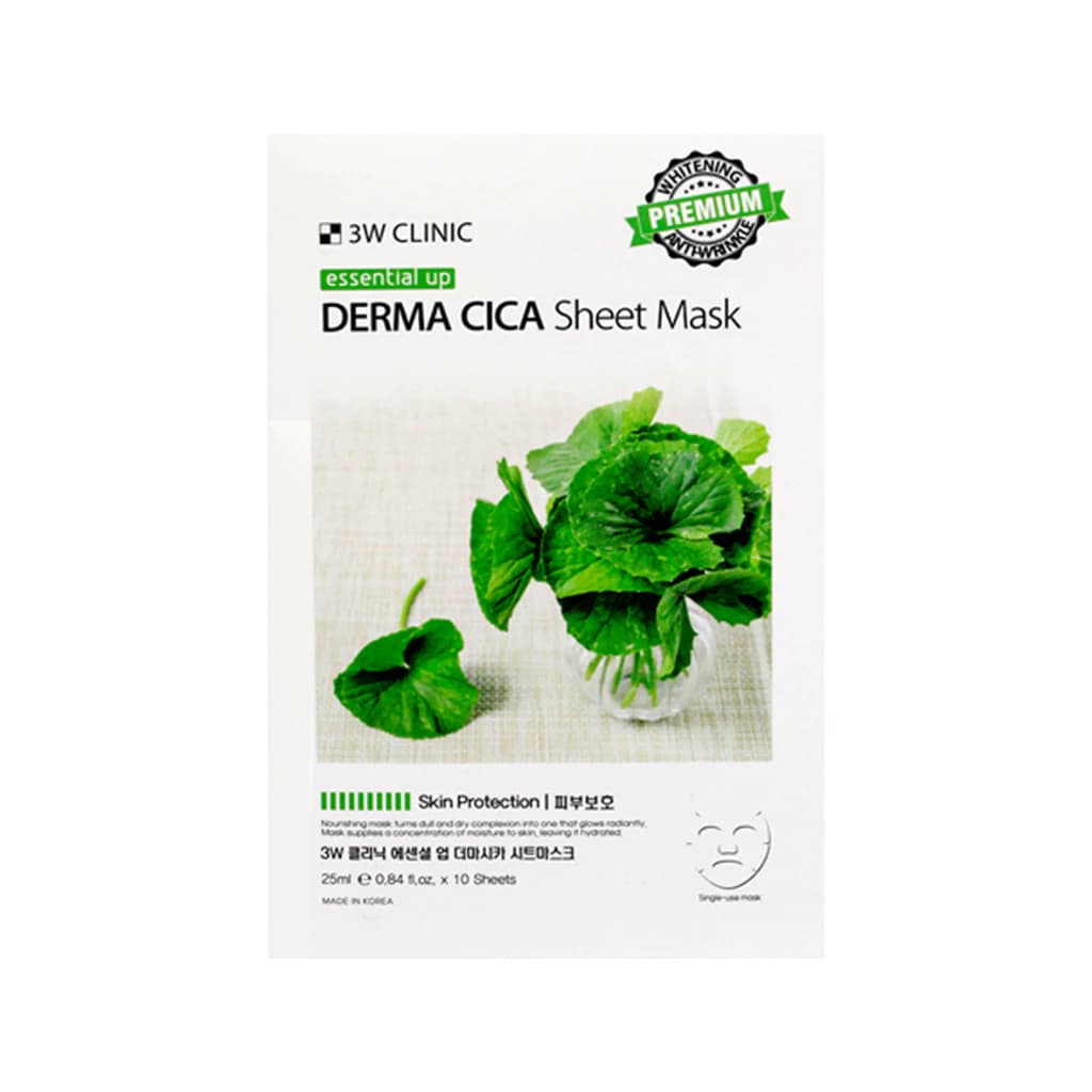 3W Clinic Essential Up Derma Cica Sheet Mask