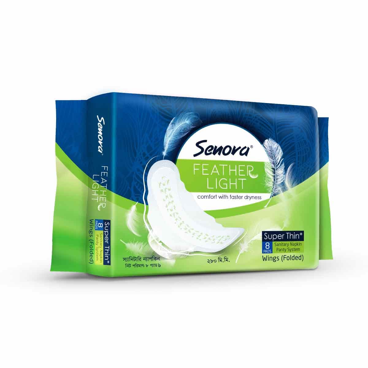 Senora Feather Light Sanitary Napkin (Panty System)