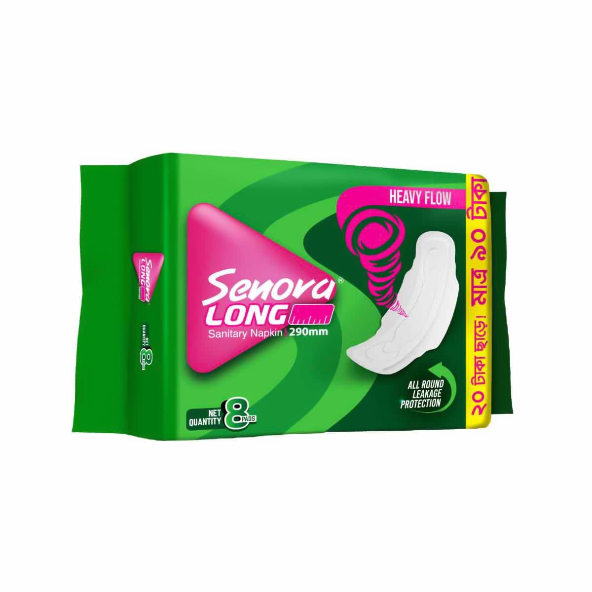 Senora Long Heavy Flow Sanitary Napkin ( Get 20 Taka OFF )