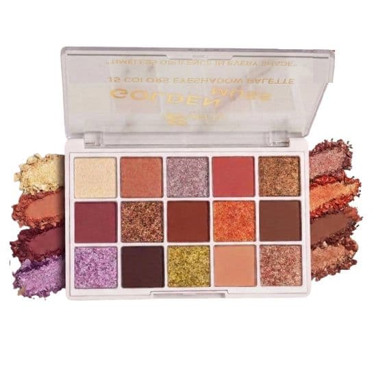 Everly 15 Colors Eyeshadow Palette (Golden Muss)