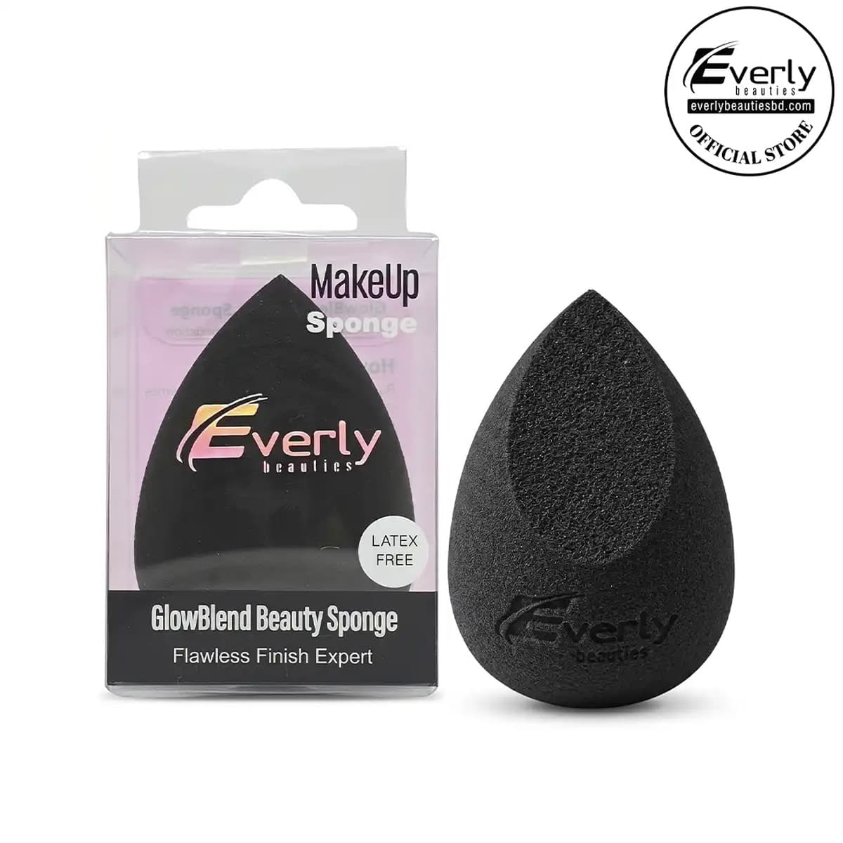 Everly Beauties Glow Blend Beauty Sponge (Black)
