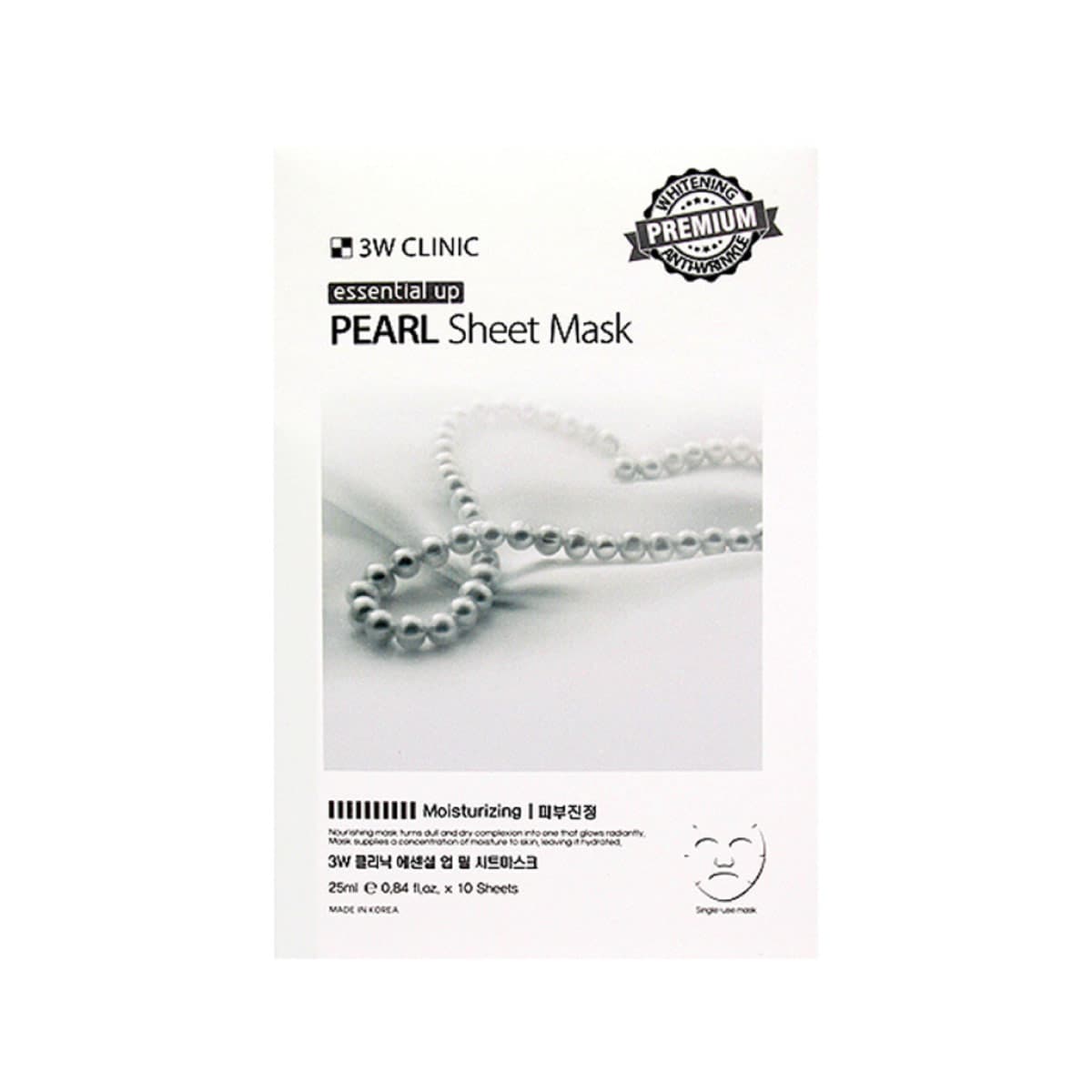 3W Clinic Essential Up Pearl Sheet Mask