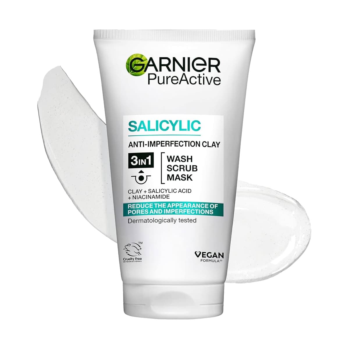 Garnier Pure Active Salicylic Anti-Imperfection Clay 3 in1 Wash Scrub Mask