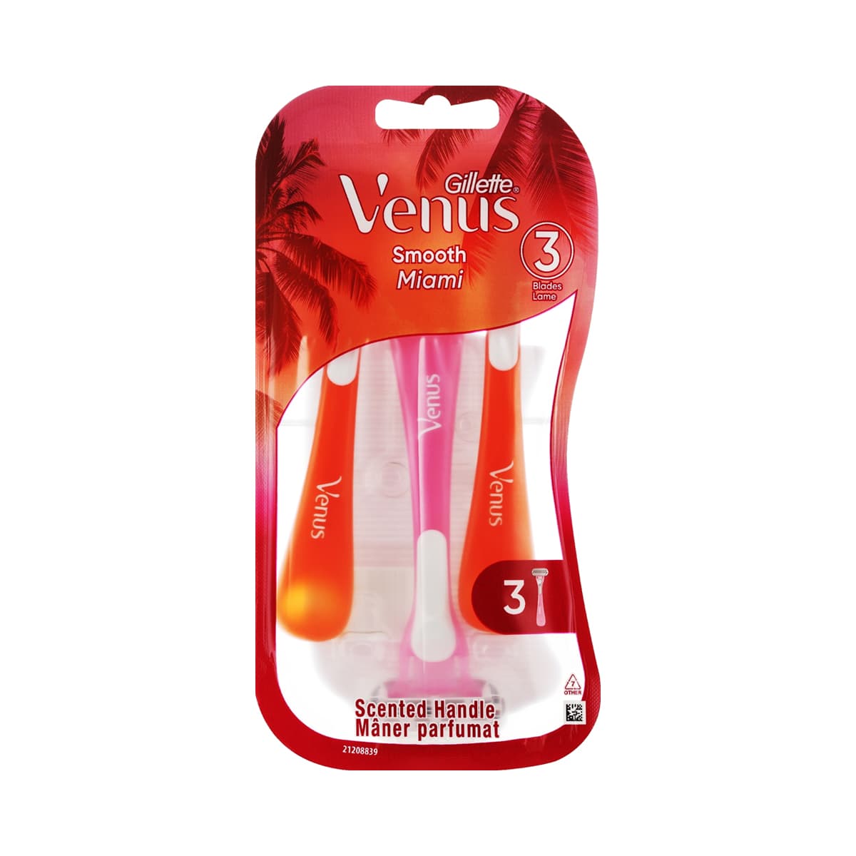 Gillette Venus Smooth Miami 3 Pcs Razor