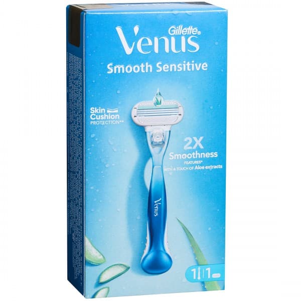Gillette Venus Smooth Sensitive Glide Strip with Aloe Extracts Razor