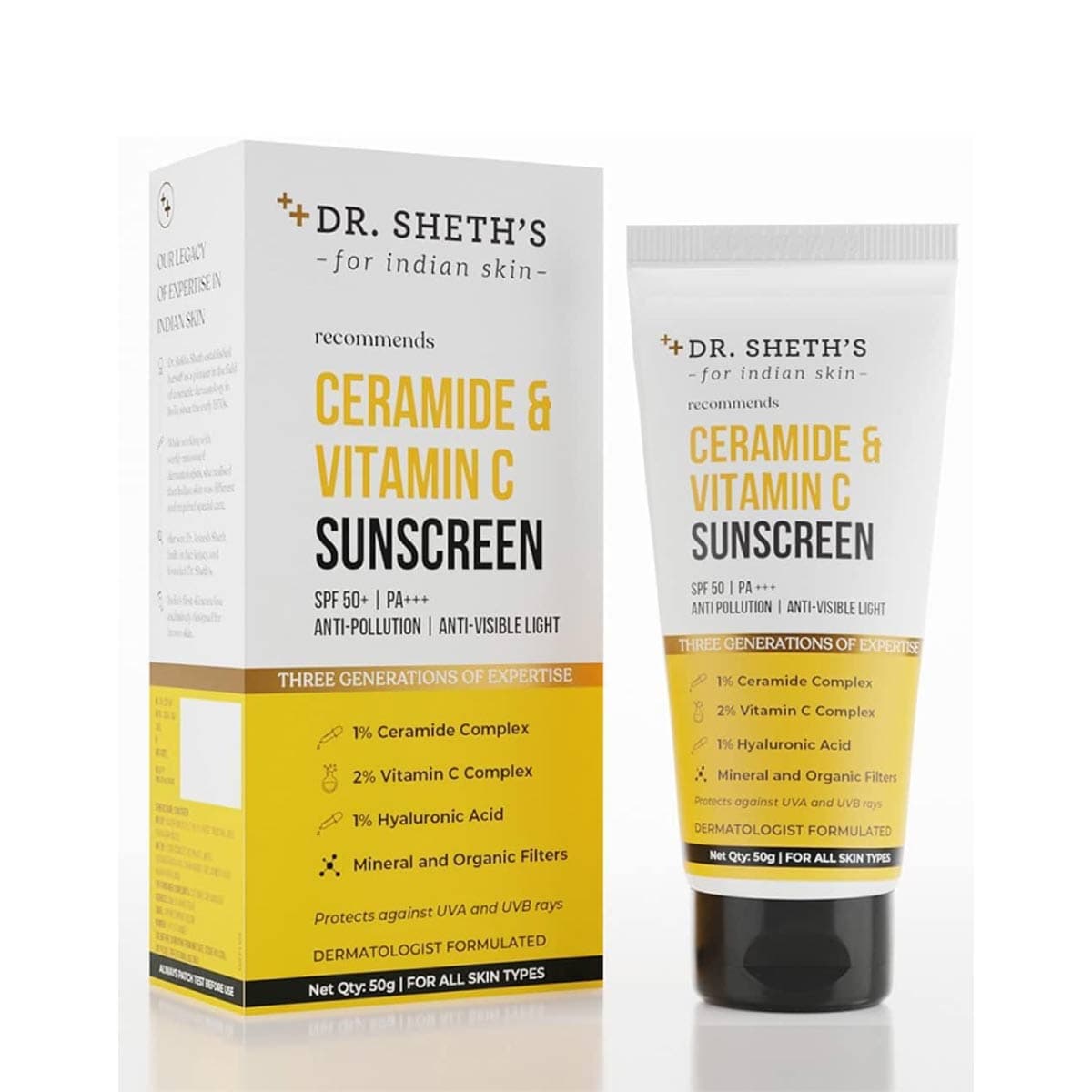 Dr. Sheths Ceramide+Vitamin C Sunscreen SPF 50