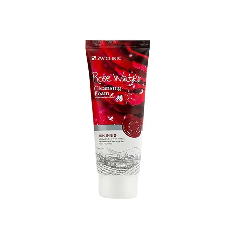 3W Clinic Rose Water Cleansing Foam