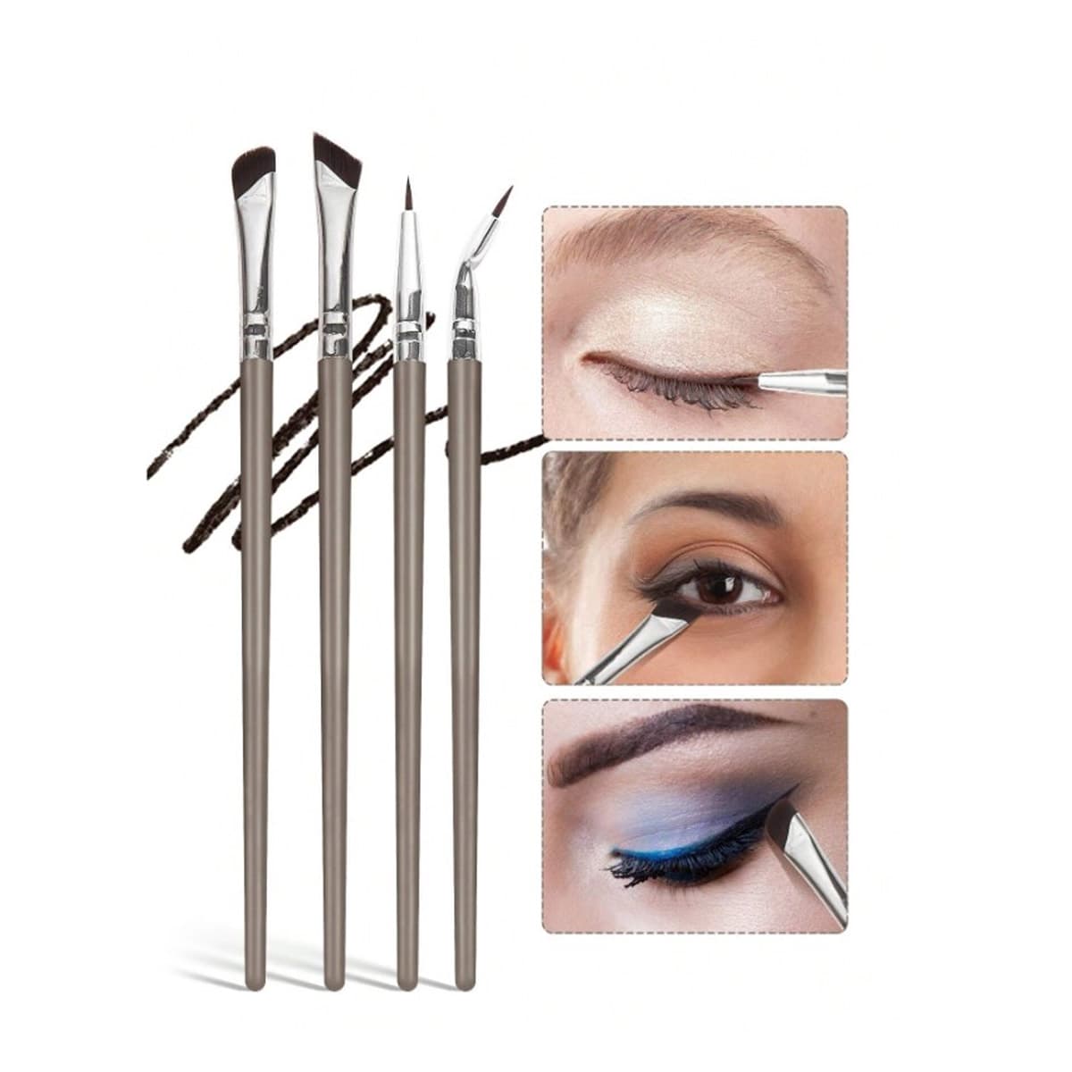 Maange 4 pcs Eyemakeup Brush Set
