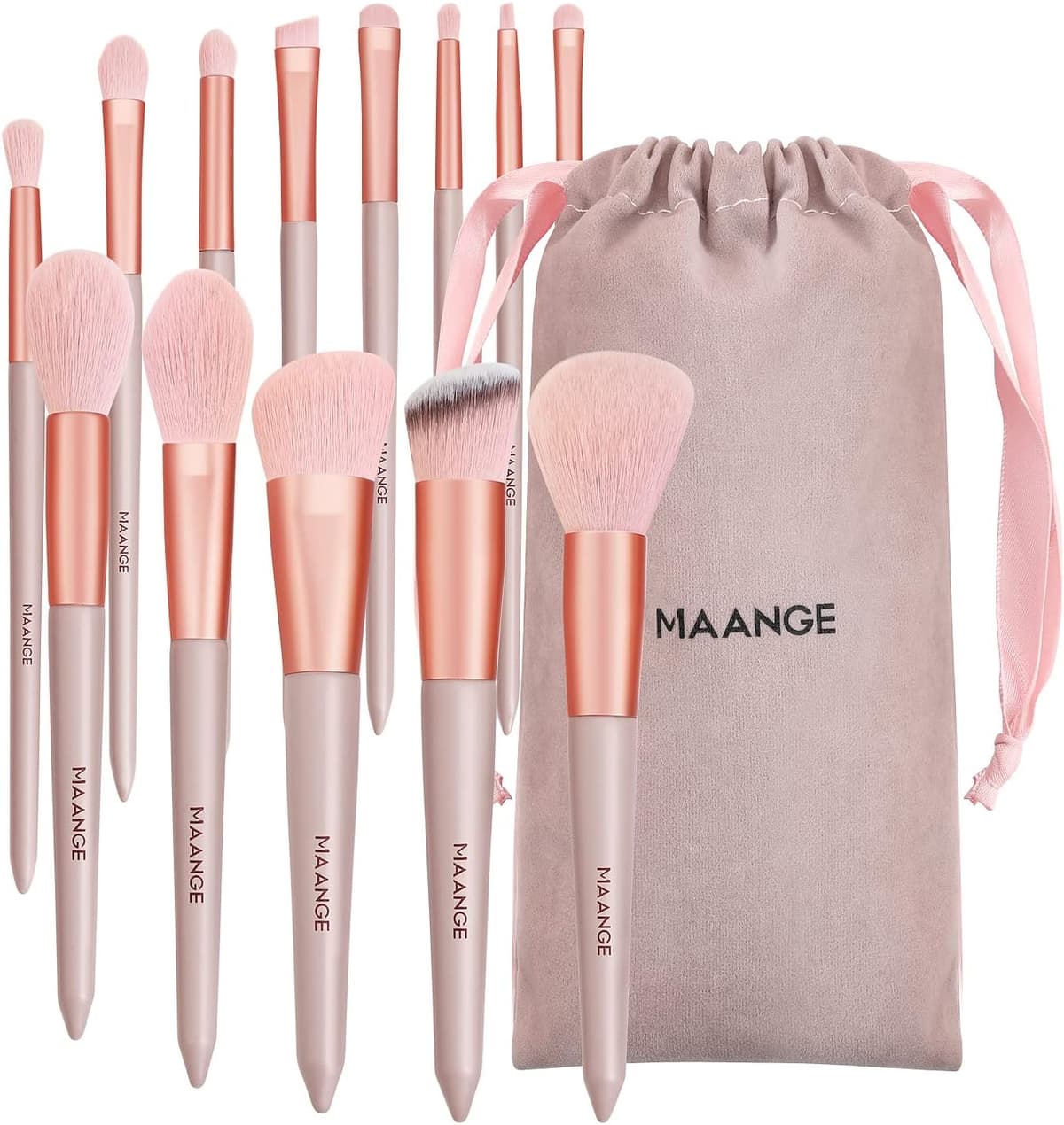 Maange 13 Pcs Premium Makeup Brush Set With Bag