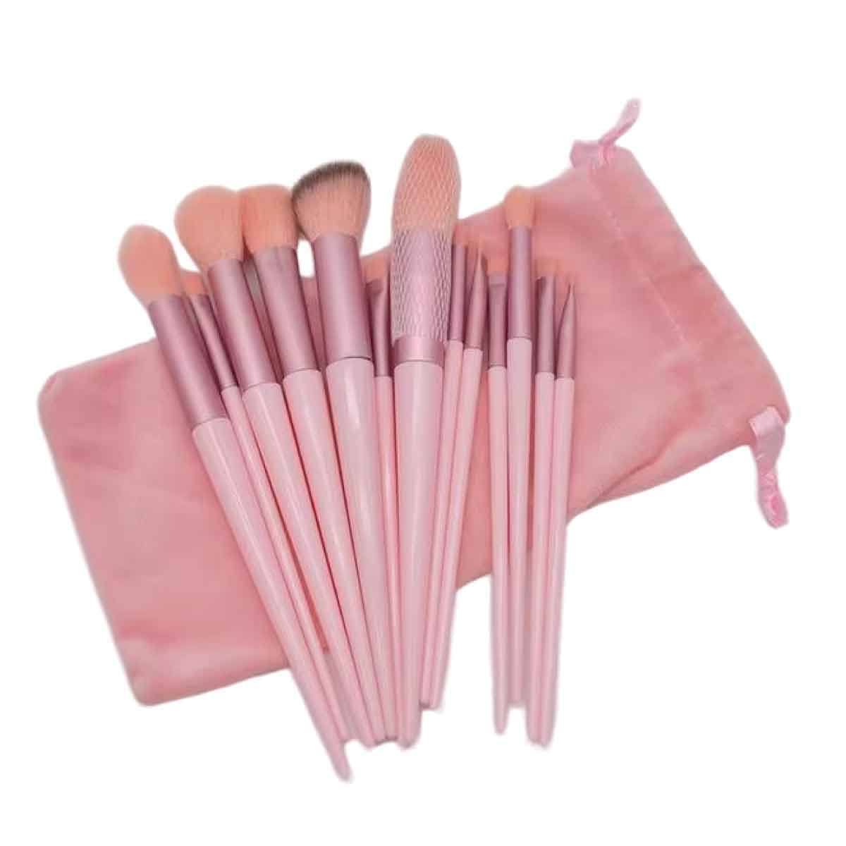 Maange 13pcs Brush Set With Bag (Pink)