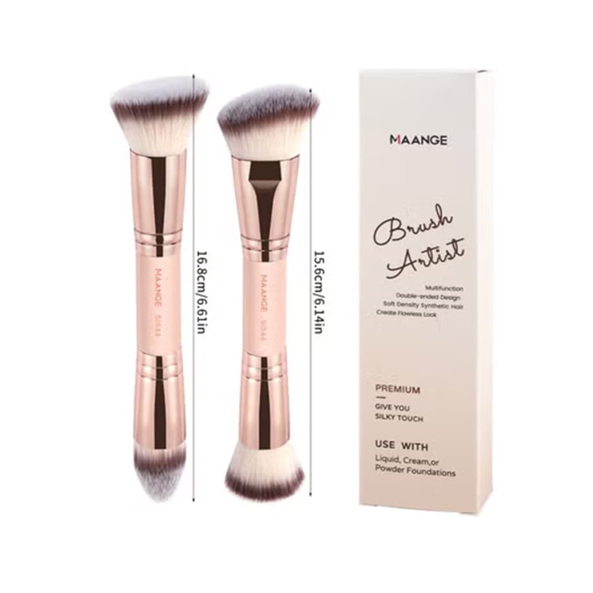 Maange Brush Artist 2 Pcs Brush Set (Soft Pink)