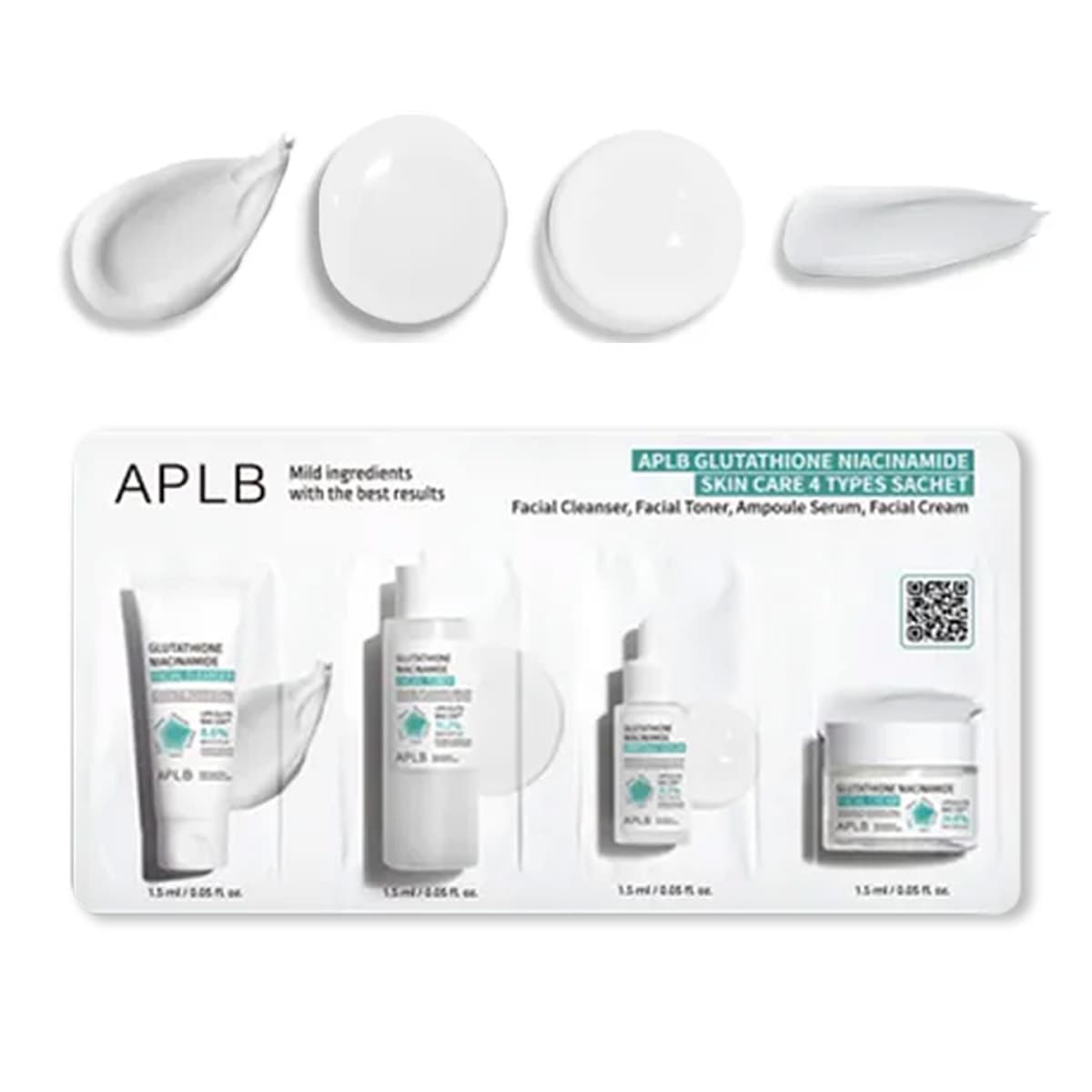 APLB Glutathione Niacinamide Skin Care 4 Types Sachet Set