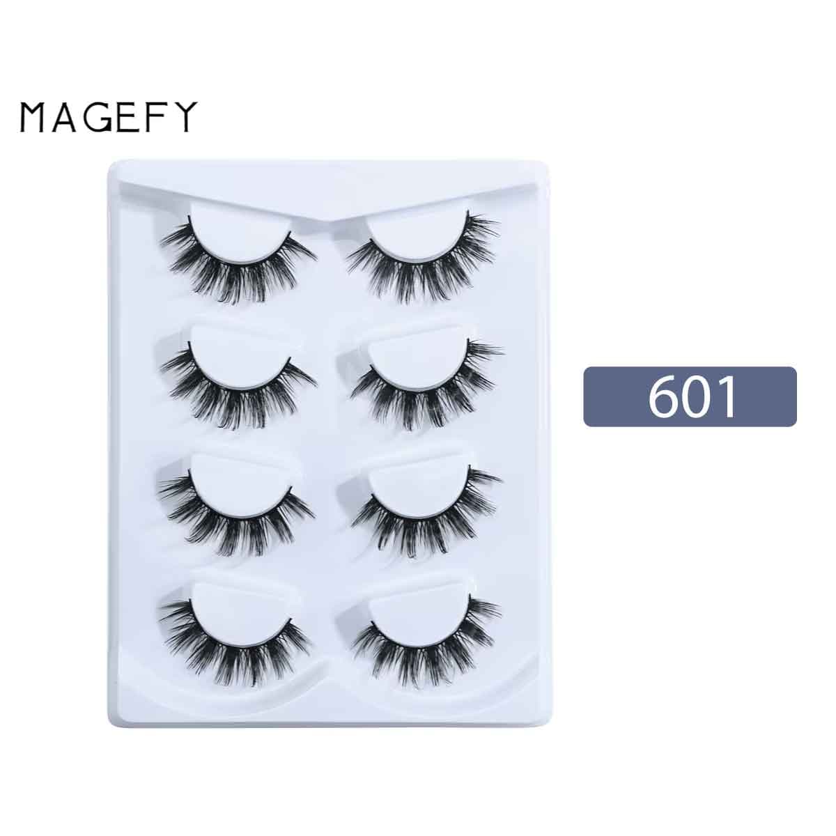 Magefy 4 Pair Eyelash (601)