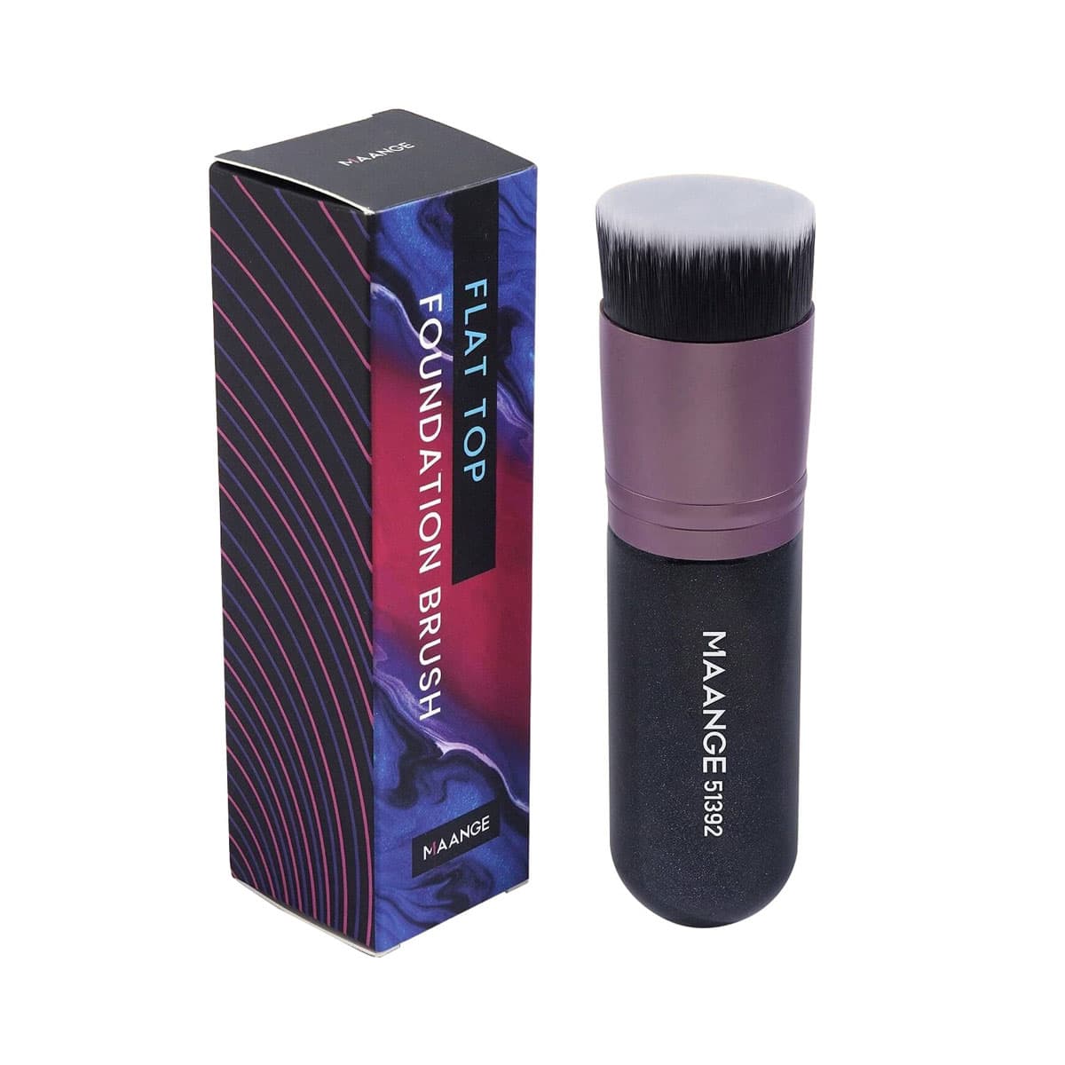 Maange Single Flat Top Foundation Brush - Black