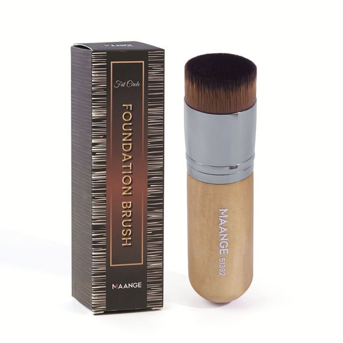 Maange Single Flat Top Foundation Brush - Wood