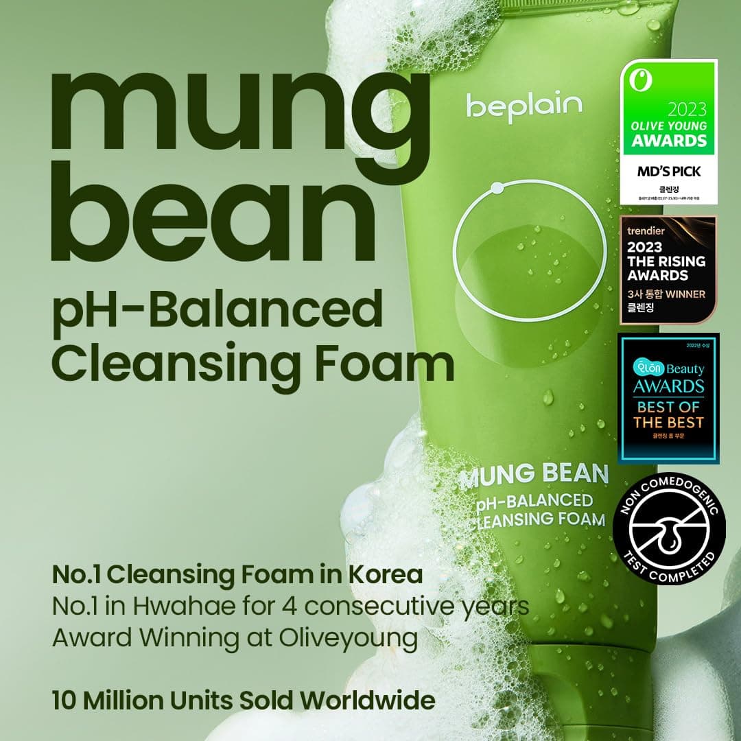 beplain Mung Bean pH Balanced Cleansing Foam