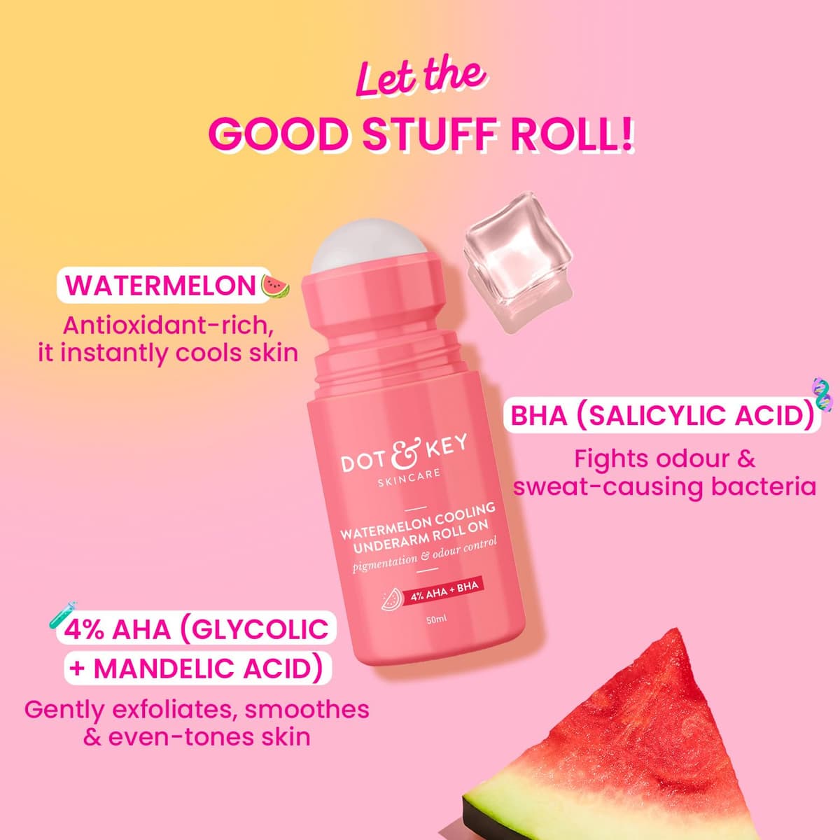 Dot & Key Watermelon Cooling Underarm Roll-On