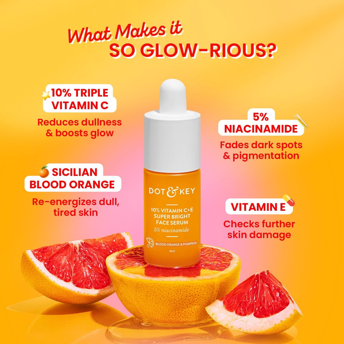 Dot & Key 10% Vitamin C+E Super Bright Face Serum