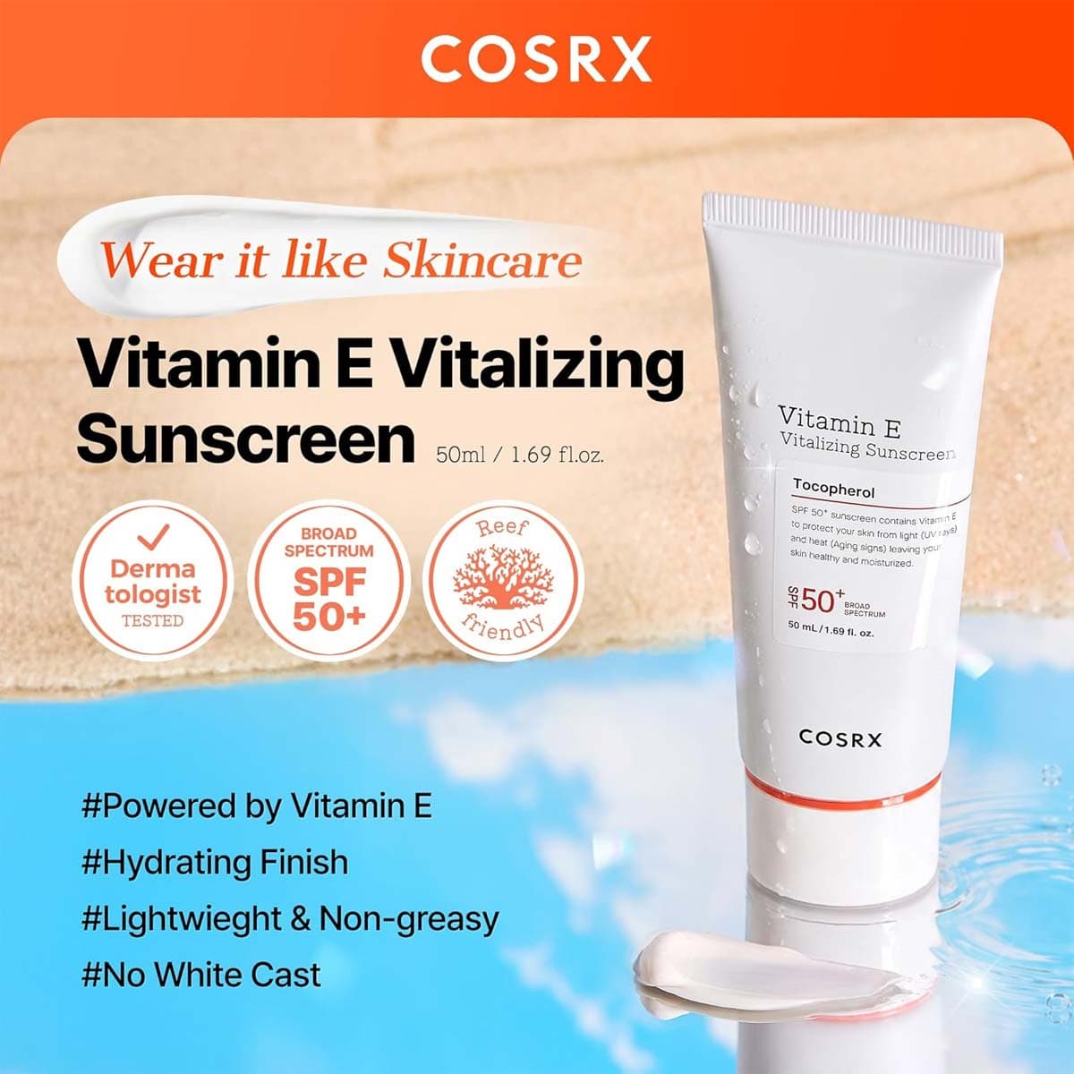 Cosrx Vitamin E Vitalizing Sunscreen SPF 50+