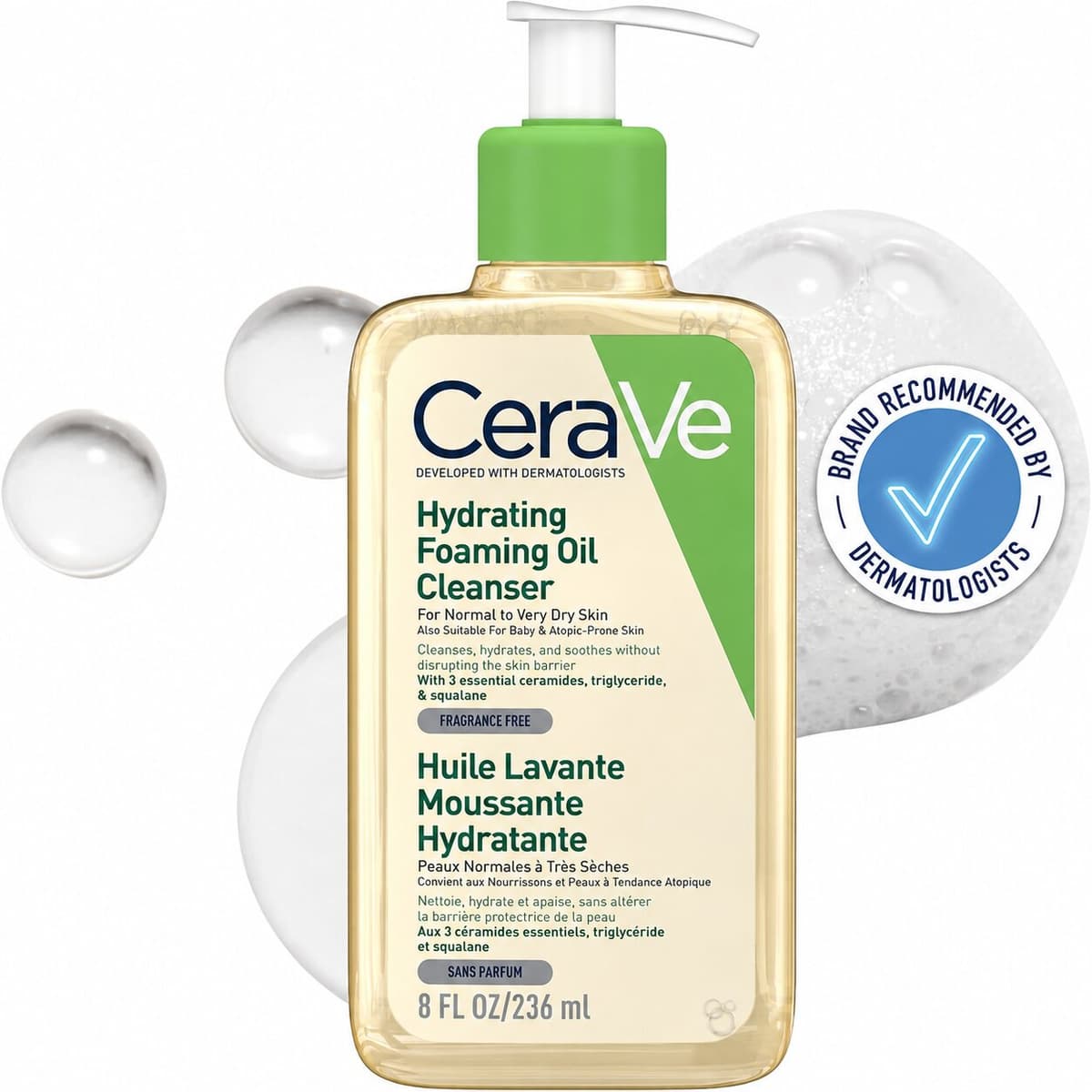 CeraVe Hydrating Foaming Oil Cleanser Normal To Very Dry Skin