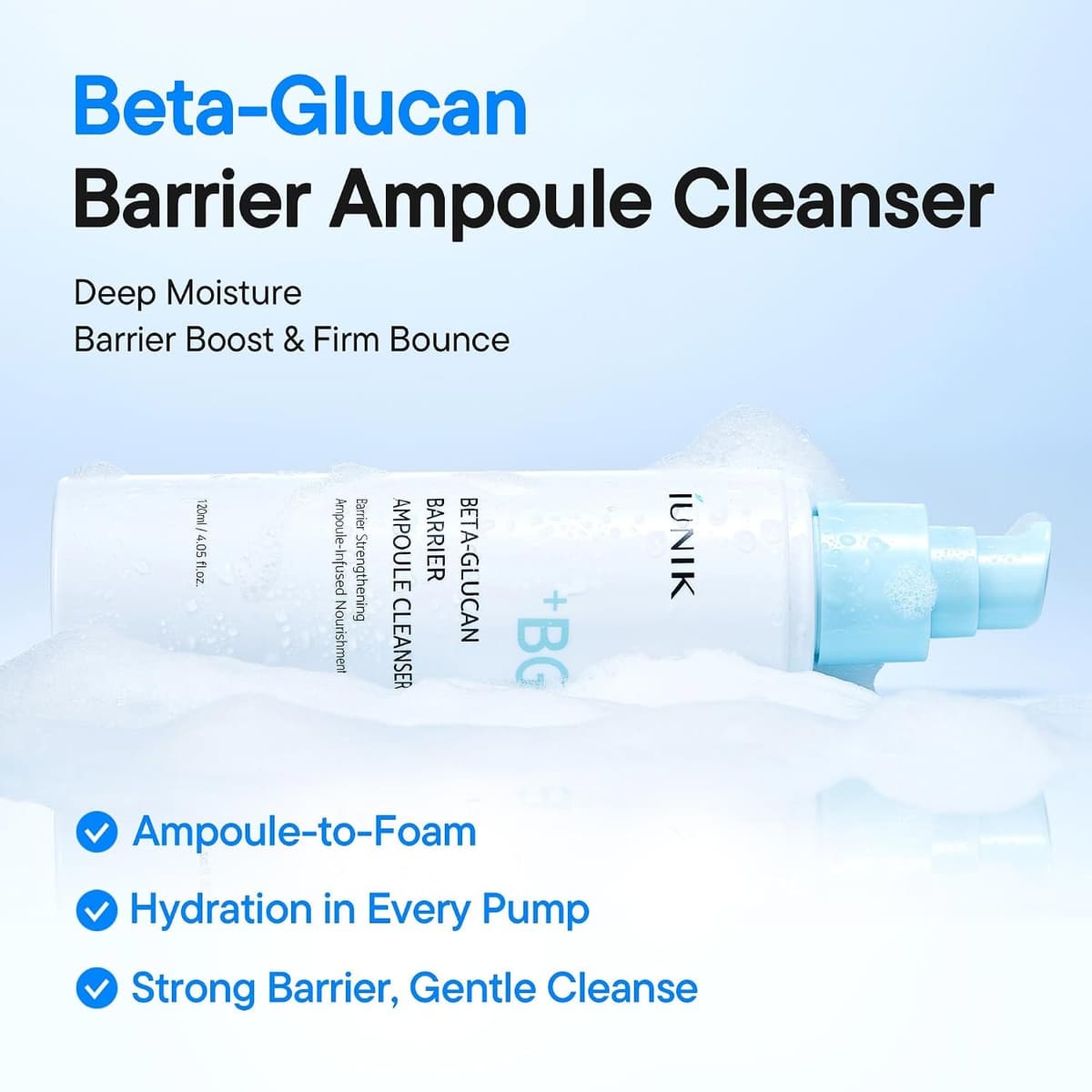 iUNIK Beta Glucan Barrier Ampoule Cleanser