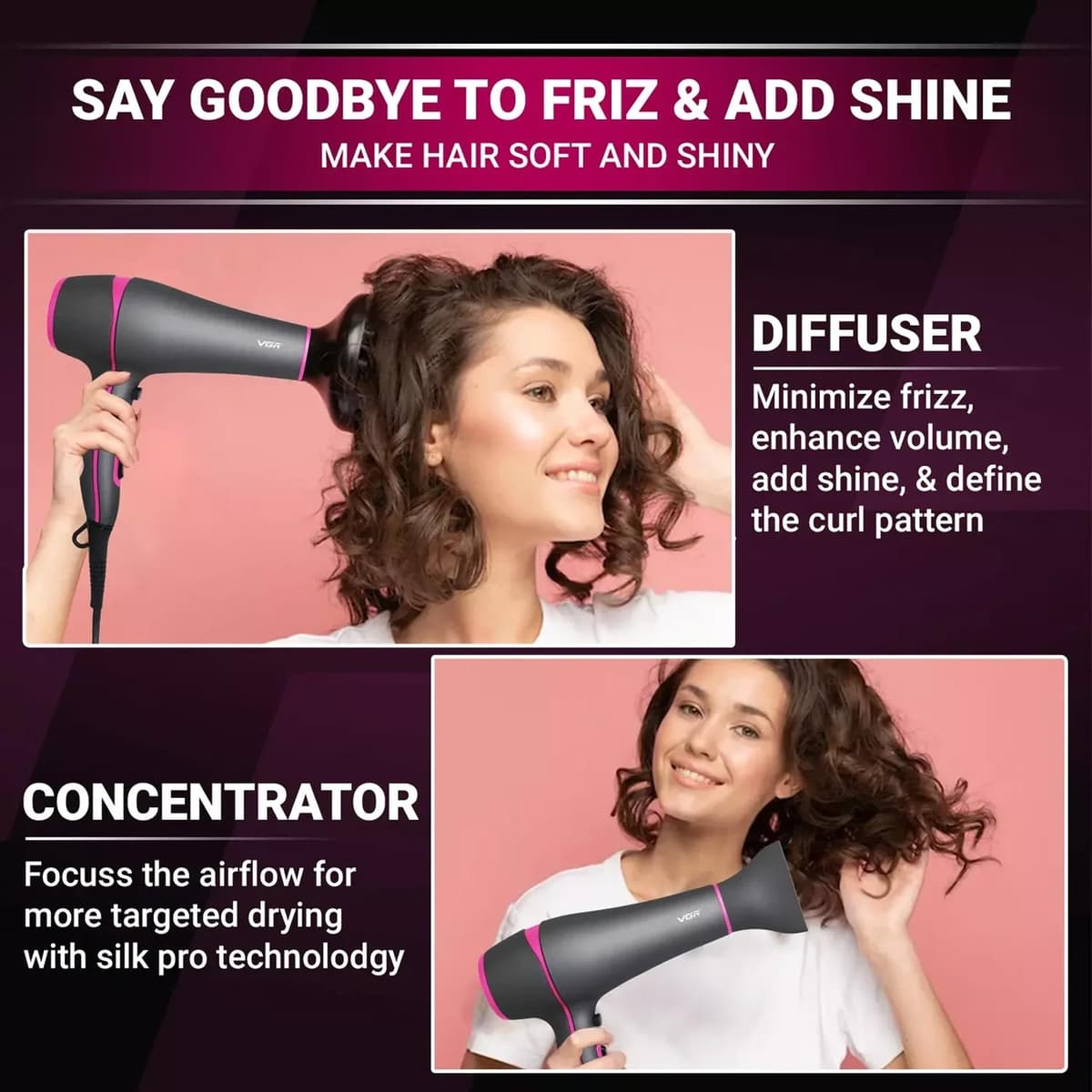 VGR Professional Hair Dryer V-402