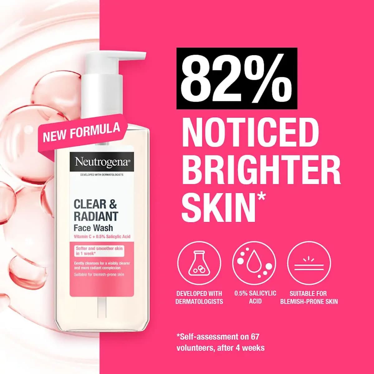 Neutrogena Clear & Radiant Face Wash with Vitamin C