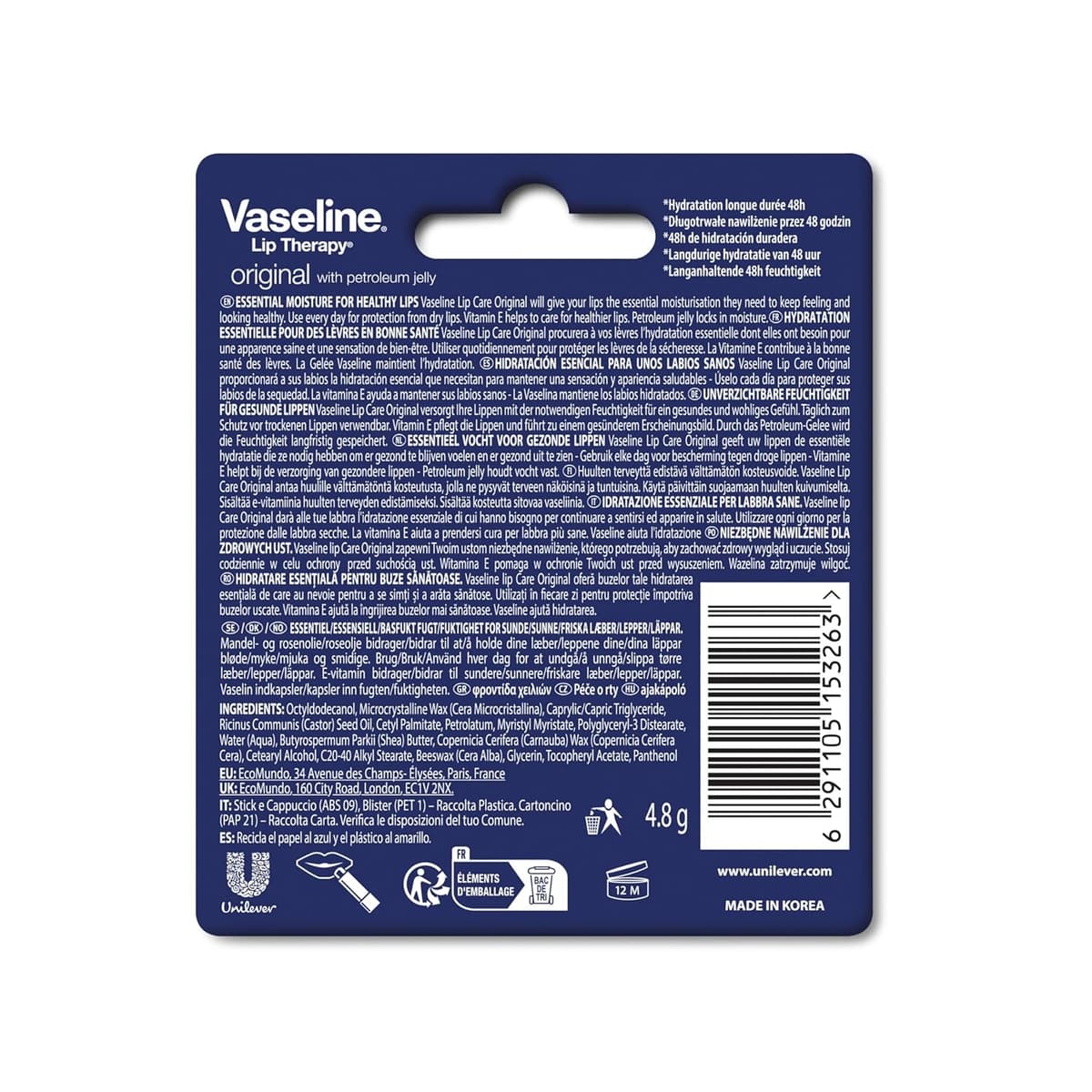 Vaseline Lip Therapy Original (Stick)