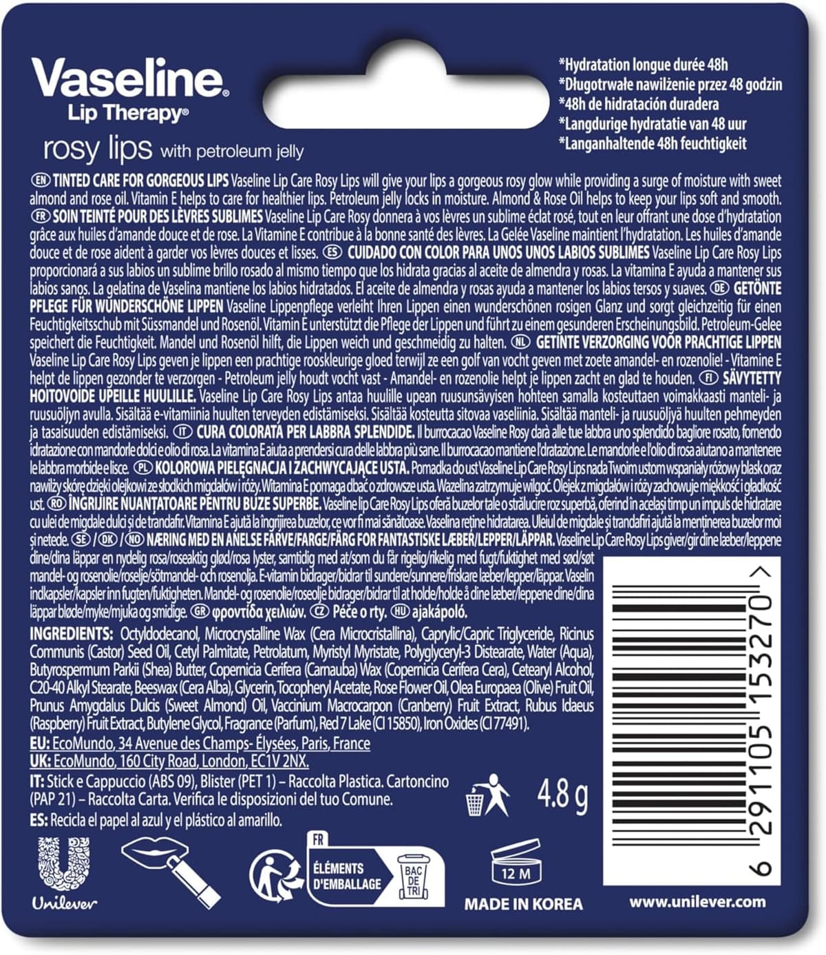 Vaseline Lip Therapy Rosy Lips (Stick)