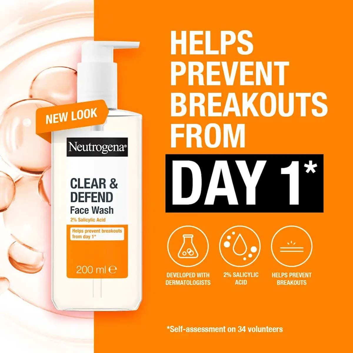 Neutrogena® Clear & Defend 2% Salicylic Acid Face Wash