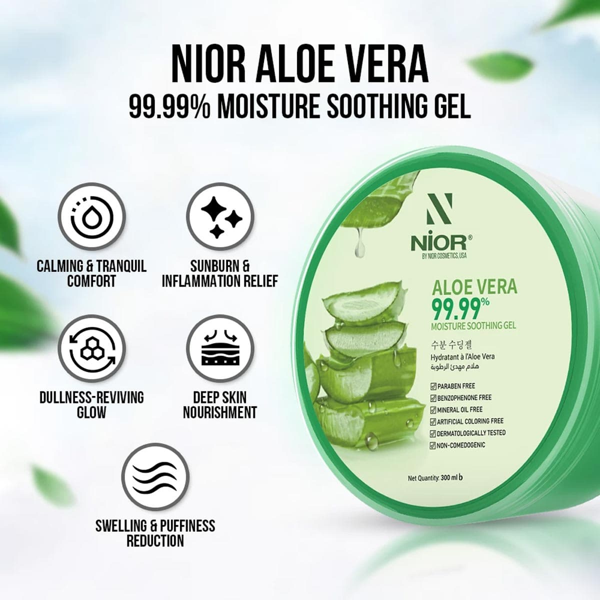 Nior Aloe Vera 99.99% Moisture Soothing Gel
