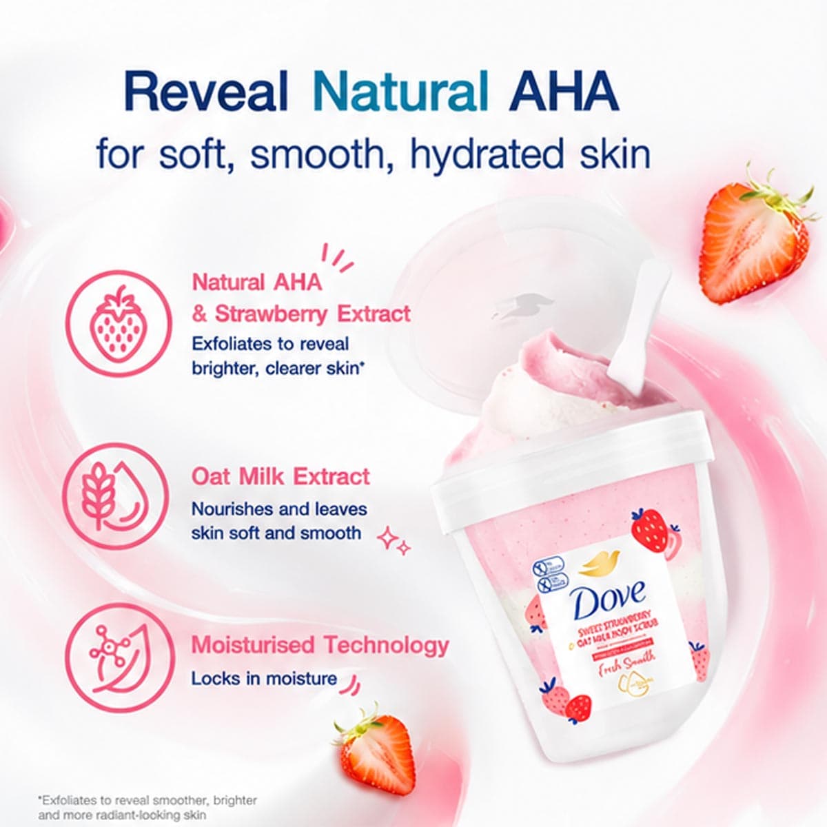 Dove Sweet Strawberry & Oat Milk Body Scrub