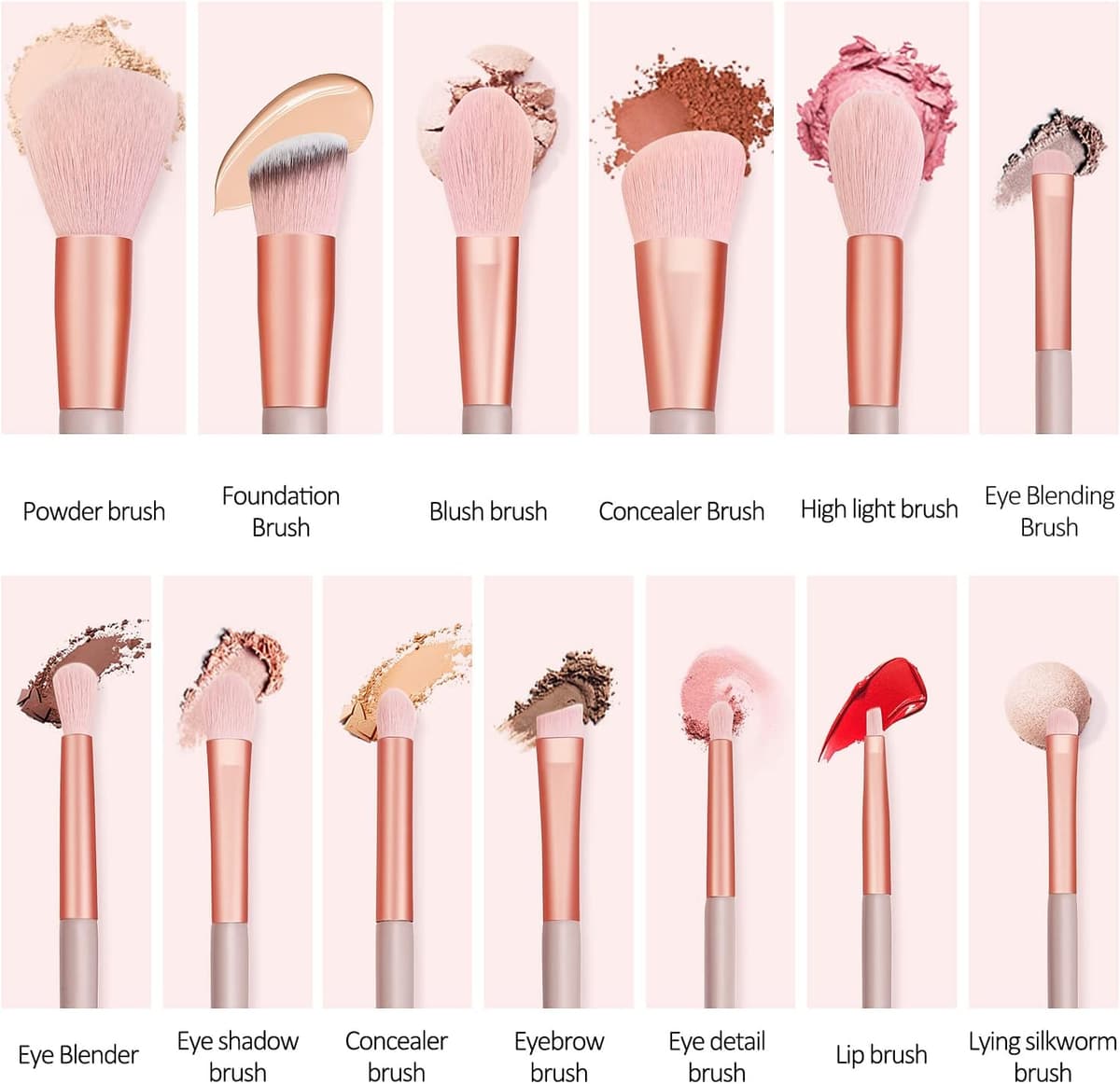 Maange 13 Pcs Premium Makeup Brush Set With Bag