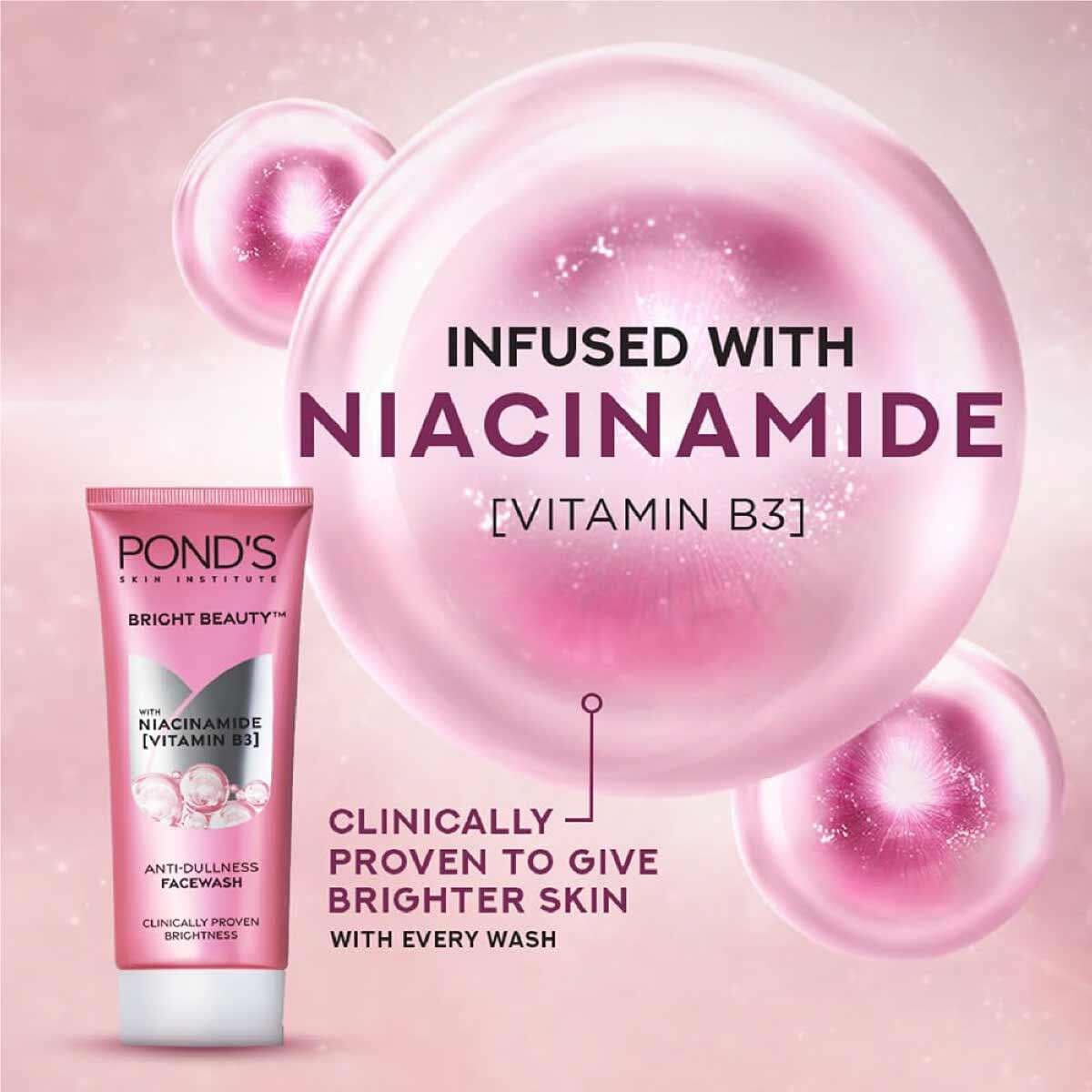 Ponds Bright Beauty Anti-Dullness Facewash with Vitamin B3 (Indian Variant)