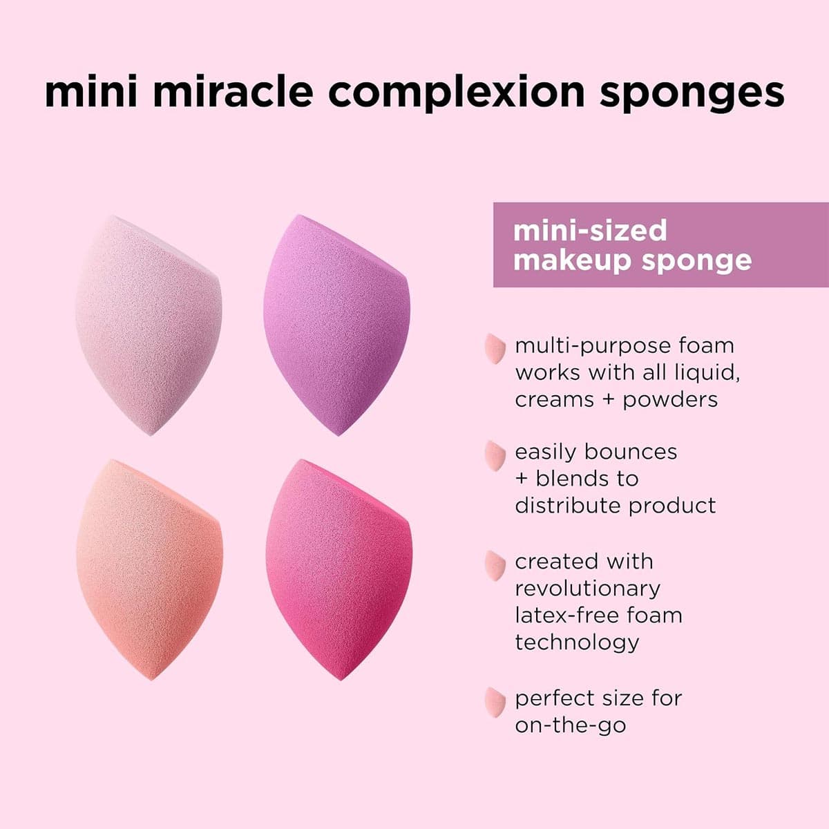 Real Techniques 4 Mini Miracle Complexion Sponges 1492
