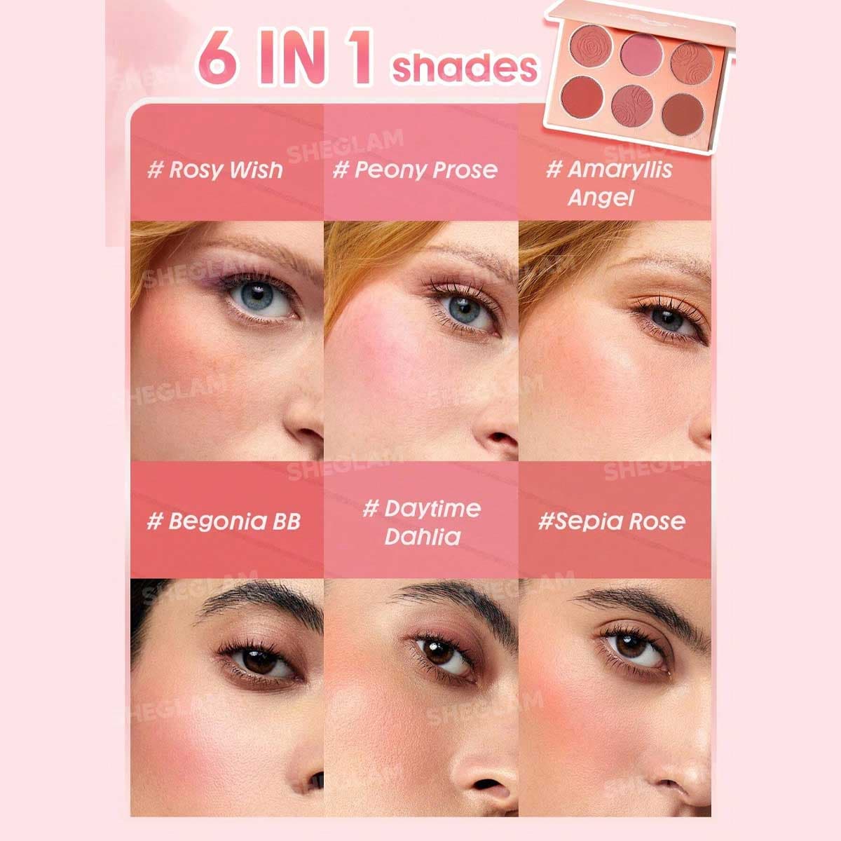 Sheglam Floral Flush Blush Palette (Cottage Core Garden)