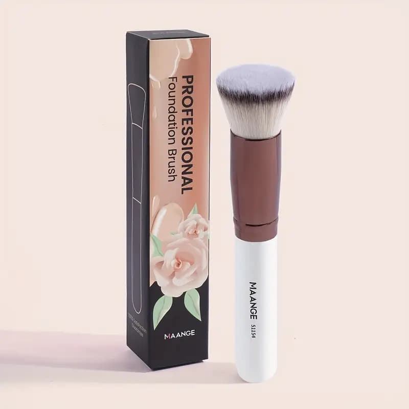 Maange Single Foundation Makeup Brush - White