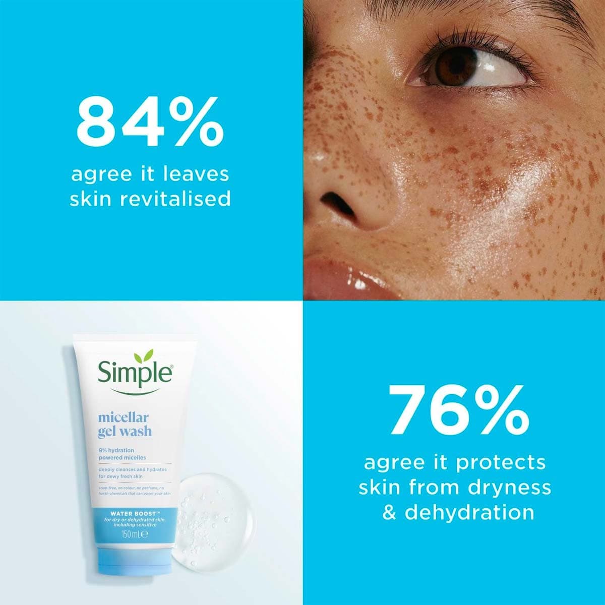 Simple Water Boost Micellar Facial Gel Wash