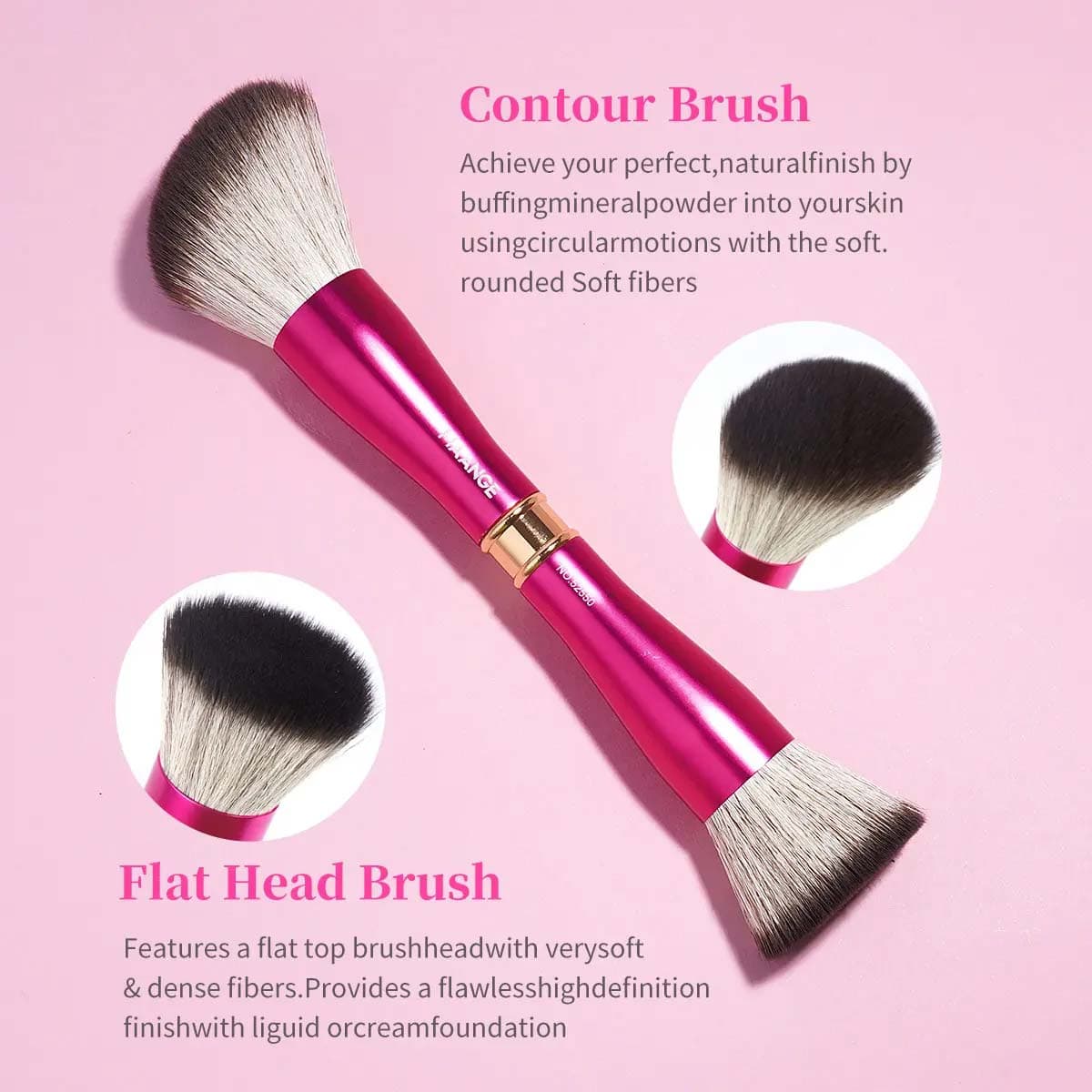 Maange 2 In 1 Precision Base Brush (Pink)