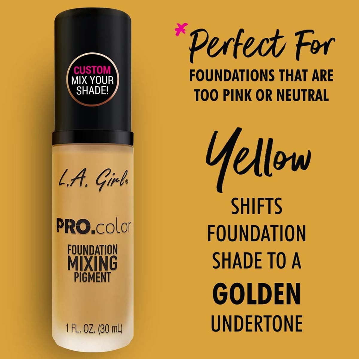LA Girl PRO.color Foundation Mixing Pigment - Yellow