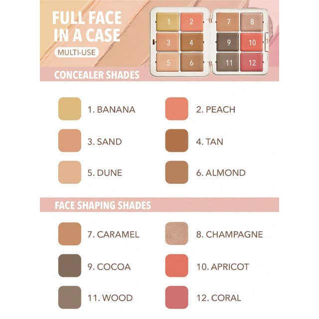 Sheglam All About That Face Multifunctional Face Palette-Vanilla Sculpt