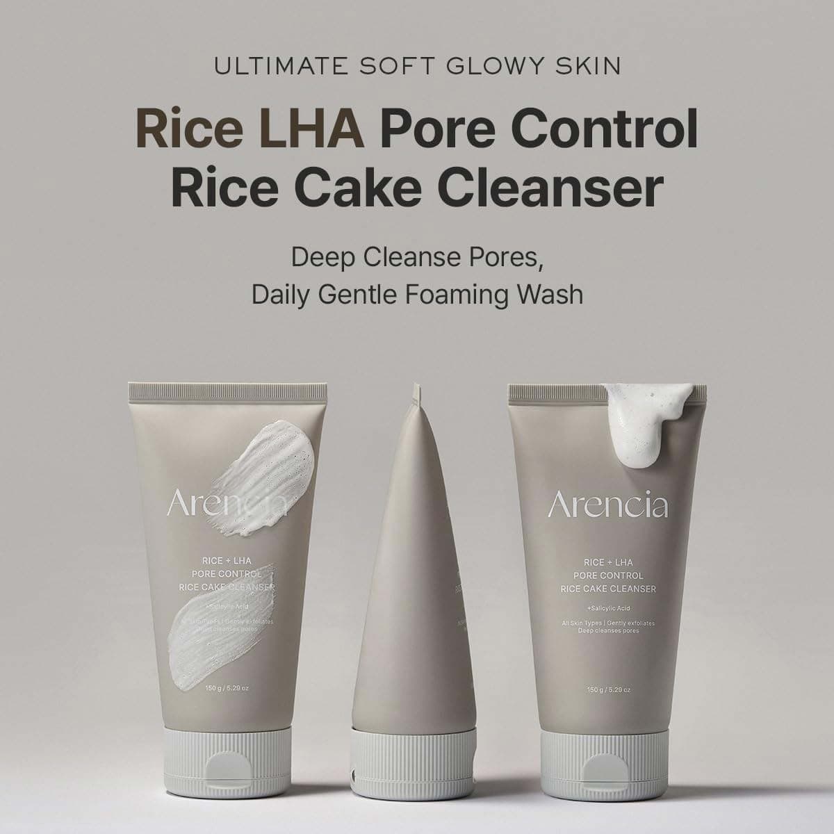 Arencia Rice+LHA Pore Control Rice Cake Cleanser