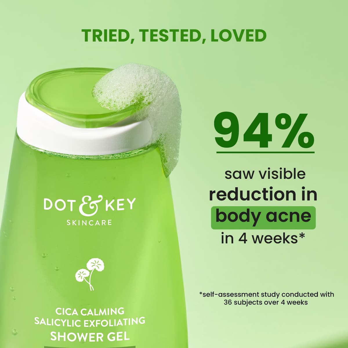 Dot & Key Cica Calming Salicylic Exfoliating Shower Gel