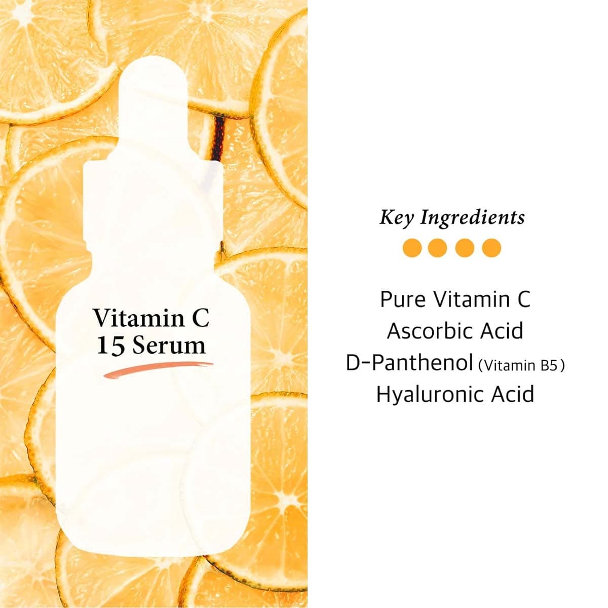 Cos de Baha Vitamin C Facial Serum with L-Ascorbic Acid 15% + Vitamin B5 Serum (VA)