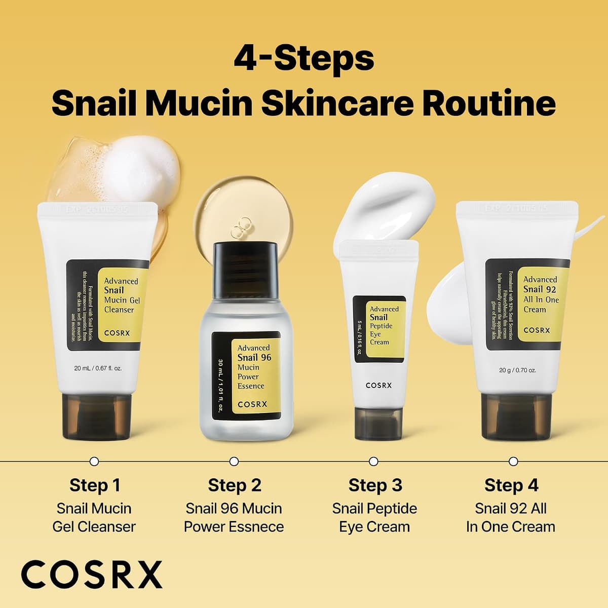 Cosrx All About Snail Kit (4-step) For Dry Skin & Dark Spot