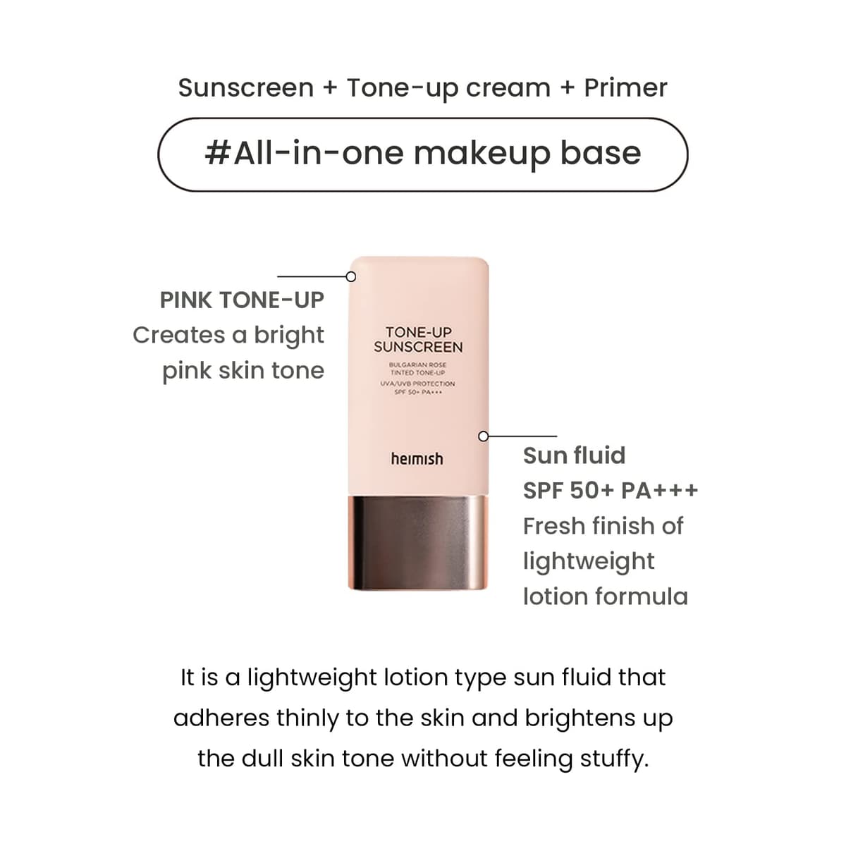 Heimish Bulgarian Rose Tinted Tone Up Sunscreen