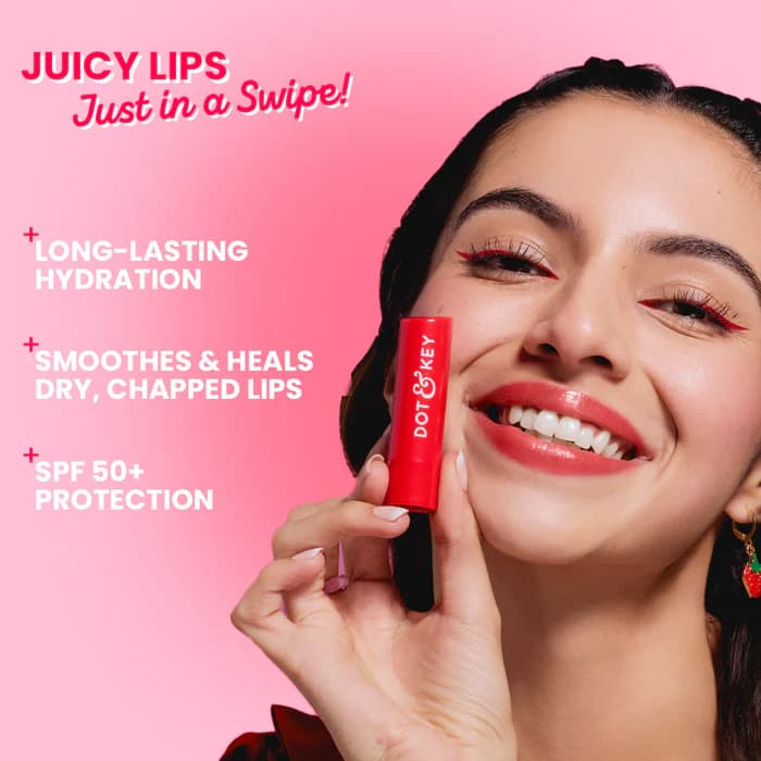 Dot & Key SPF 50+ Barrier Repair Hydrating Lip Balm (Strawberry Red)