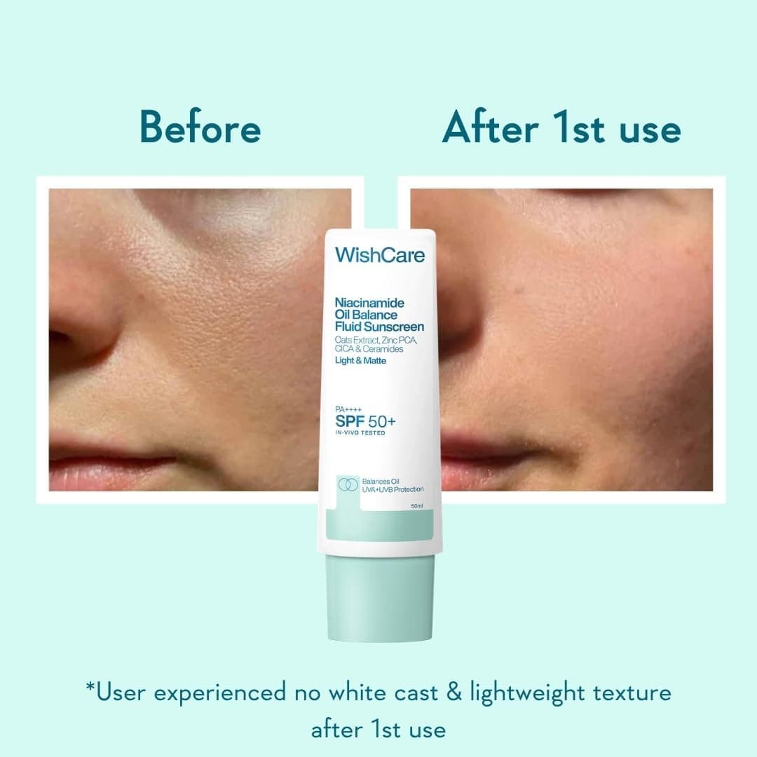 Wishcare Niacinamide Oil Balance Fluid Sunscreen  SPF50 PA++++