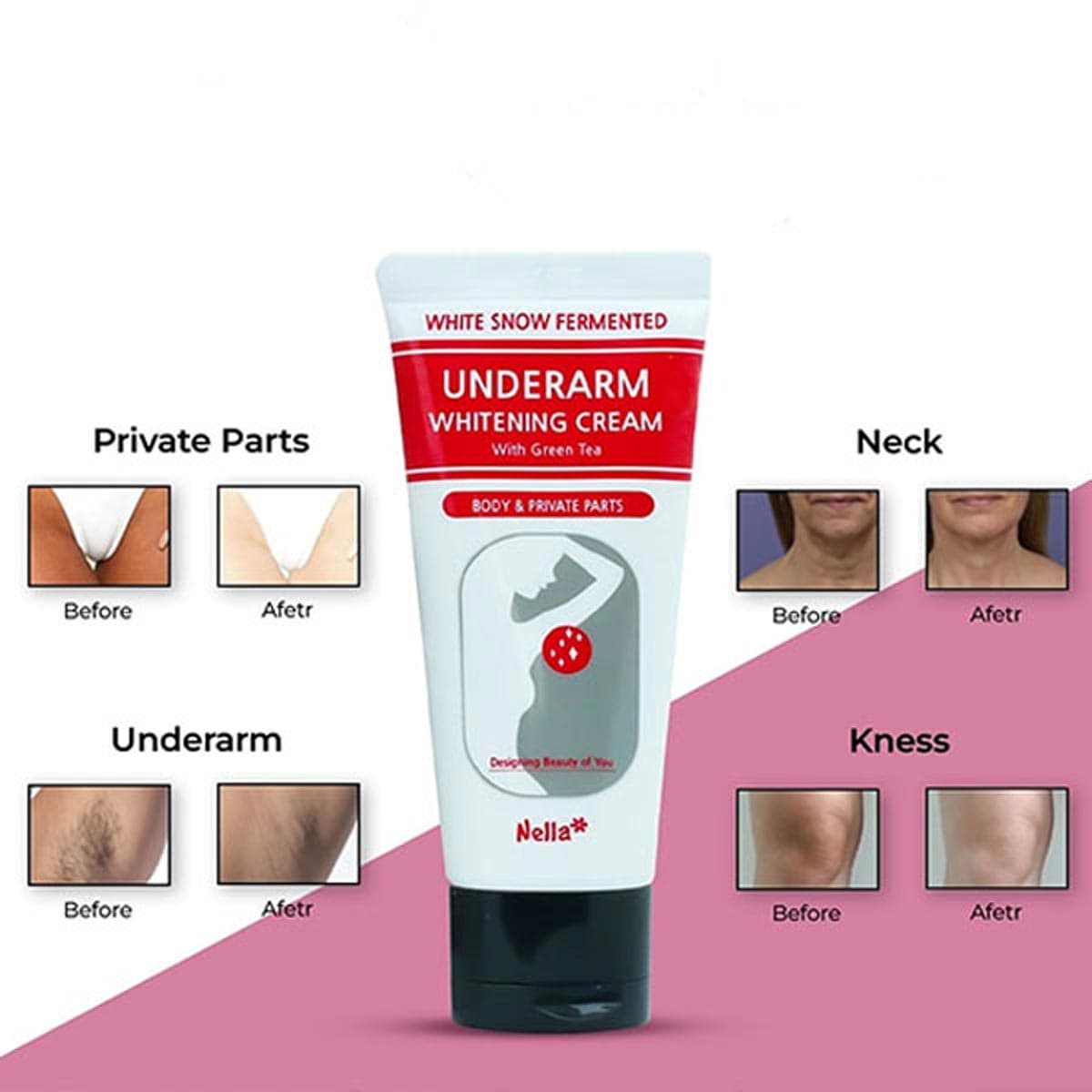 Nella – White Snow Fermented Underarm Whitening Cream With Green Tea